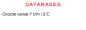 databases - Oracle versie 7 t/m 12 C 